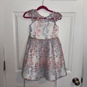 Floral Embroidered Kids Dress